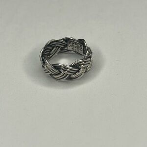 Women’s Sterling Silver Braided Ring Handmade Vintage